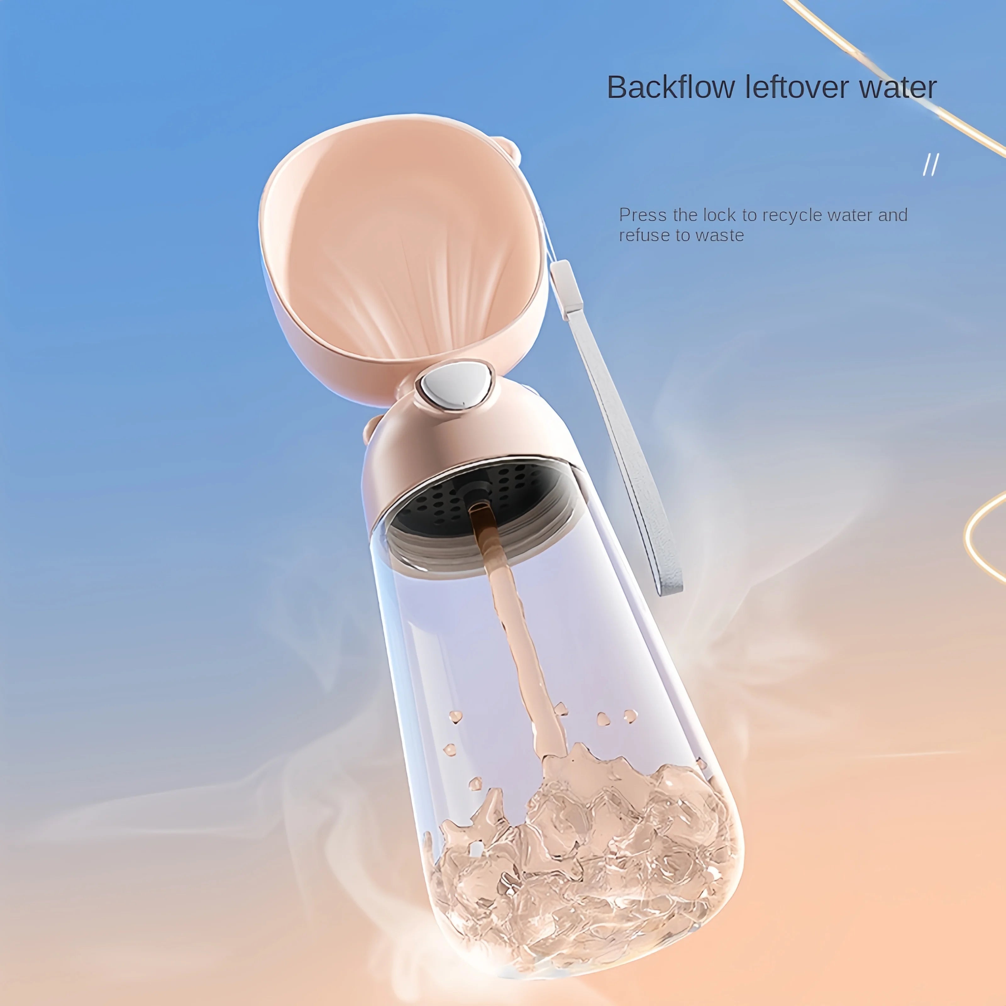 Dog Travel Water Bottle with Food Compartment