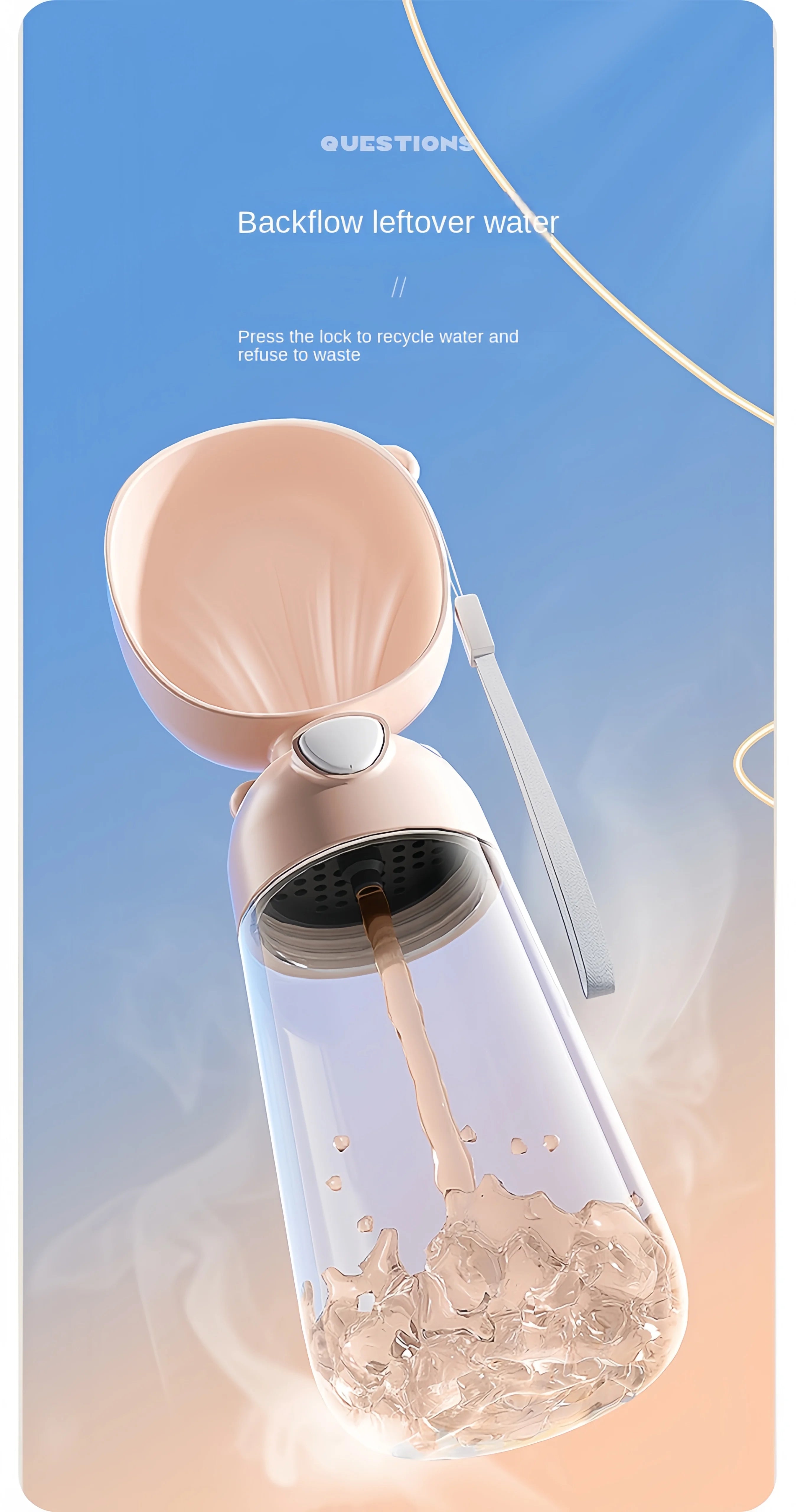 Leakproof Dog Water Bottle 550ml