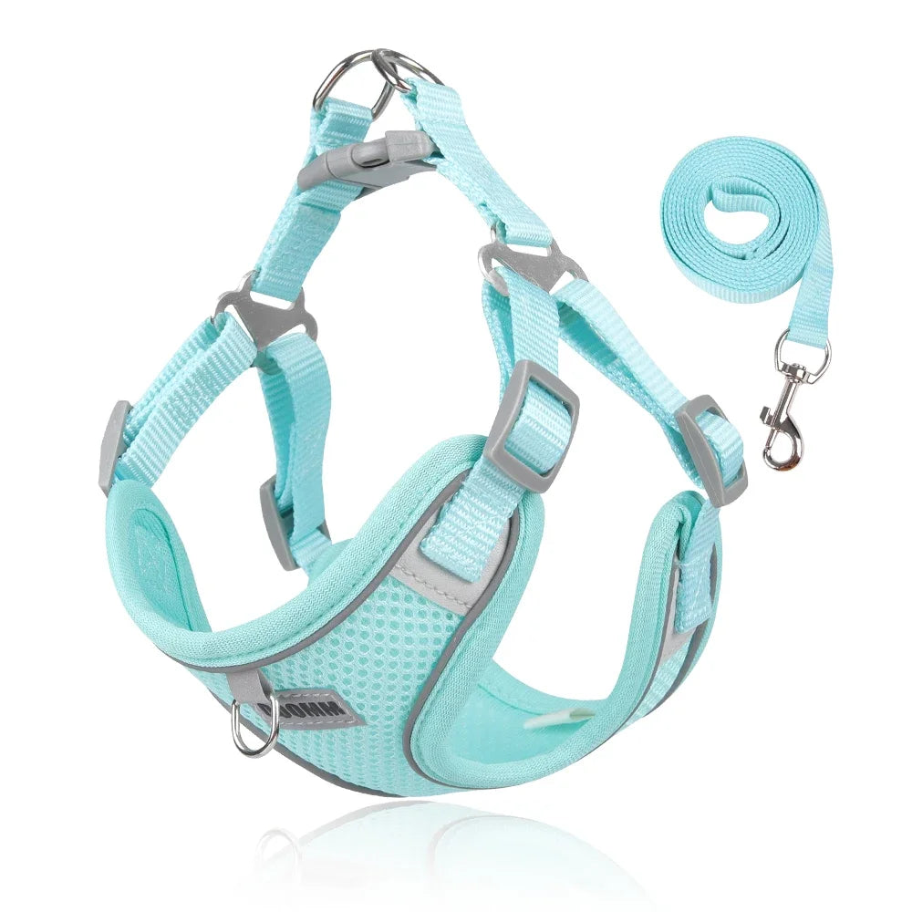 Reflective Dog Harness & Leash Set