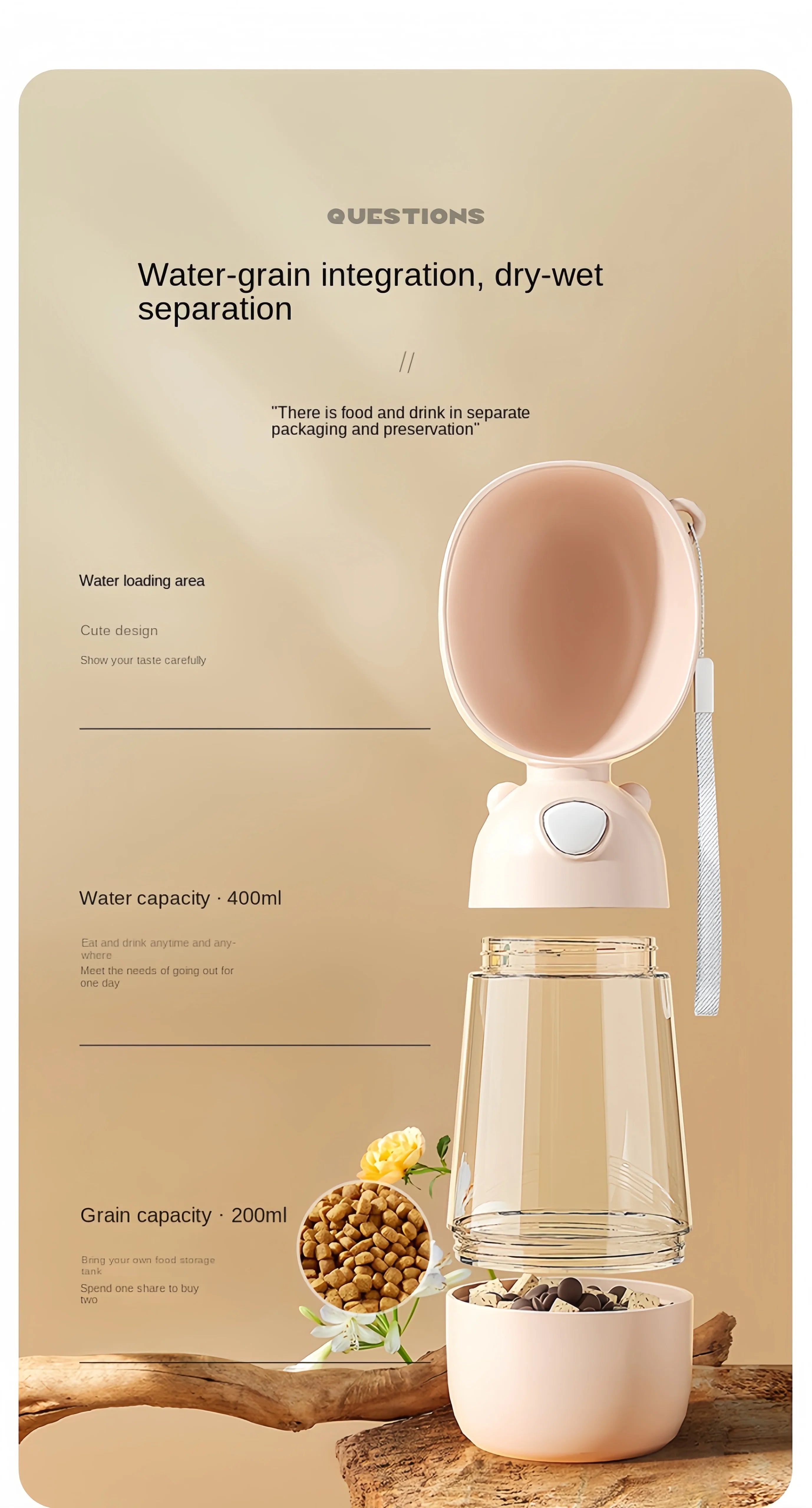 Leakproof Dog Water Bottle 550ml