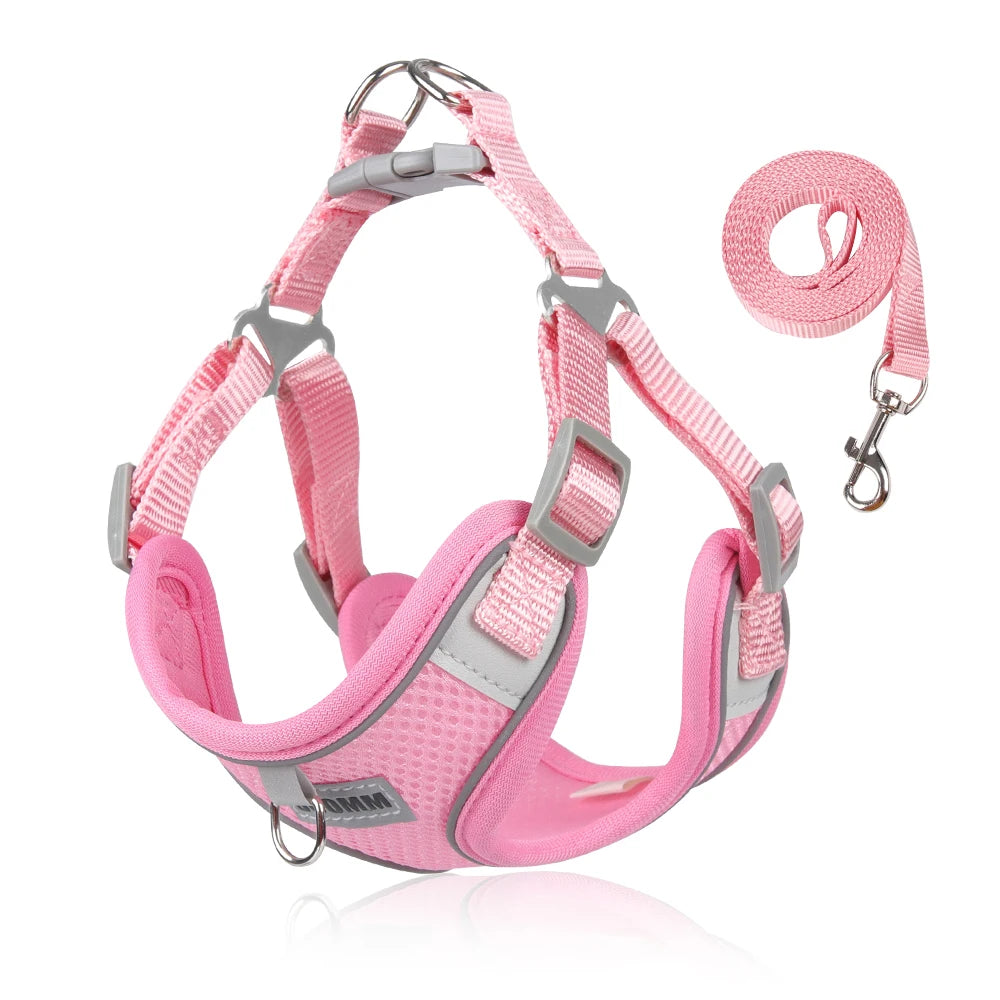 Reflective Dog Harness & Leash Set