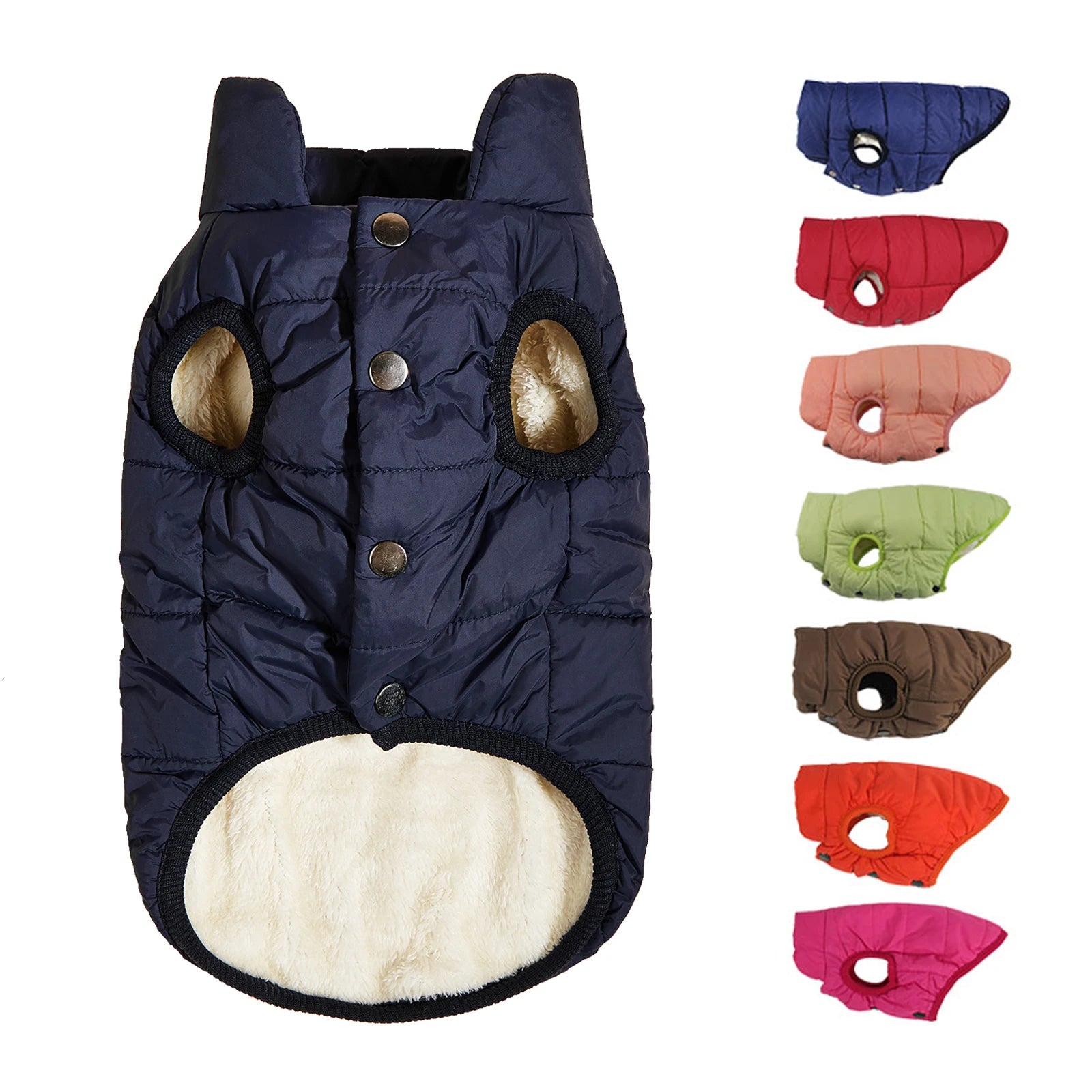 Fleece-Lined Winter Dog Vest
