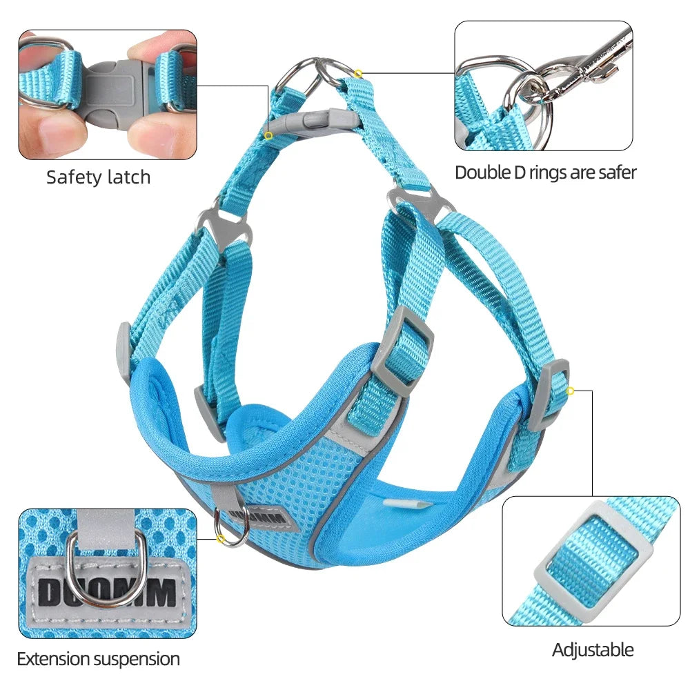 Reflective Dog Harness & Leash Set